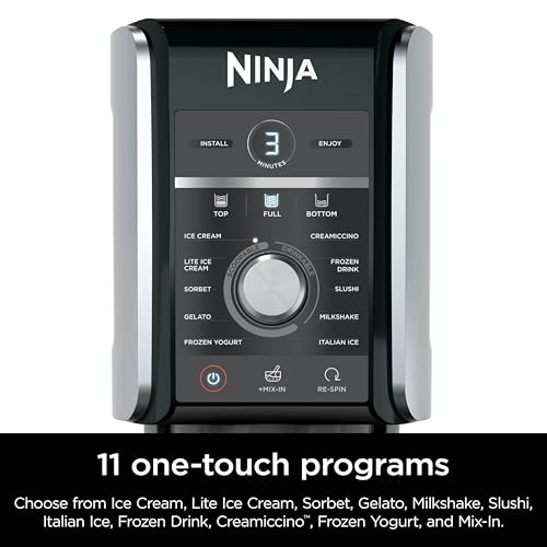 Ninja CREAMi Deluxe Ice Cream & Frozen Treat Maker for Ice Cream, Sorbet, Milkshakes, Frozen Yogurt, & More, 11-in-1, XL Capacity, Silver, Includes (2) Family-Sized 24 oz. Tubs, NC501