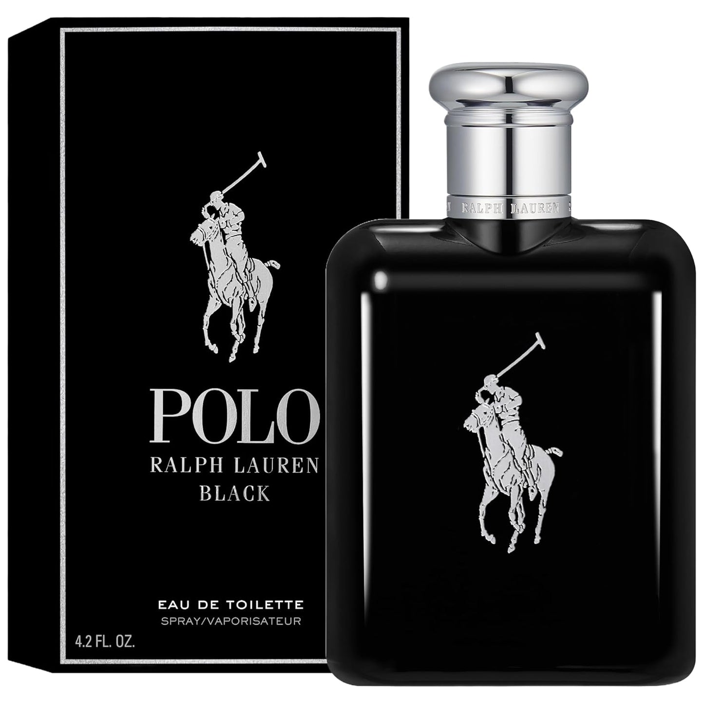 RALPH LAUREN FRAGRANCES - Polo Black - Eau de Toilette - Men's Cologne - Woody & Fresh - With Patchouli, Sandalwood, and Mandarin - Medium Intensity