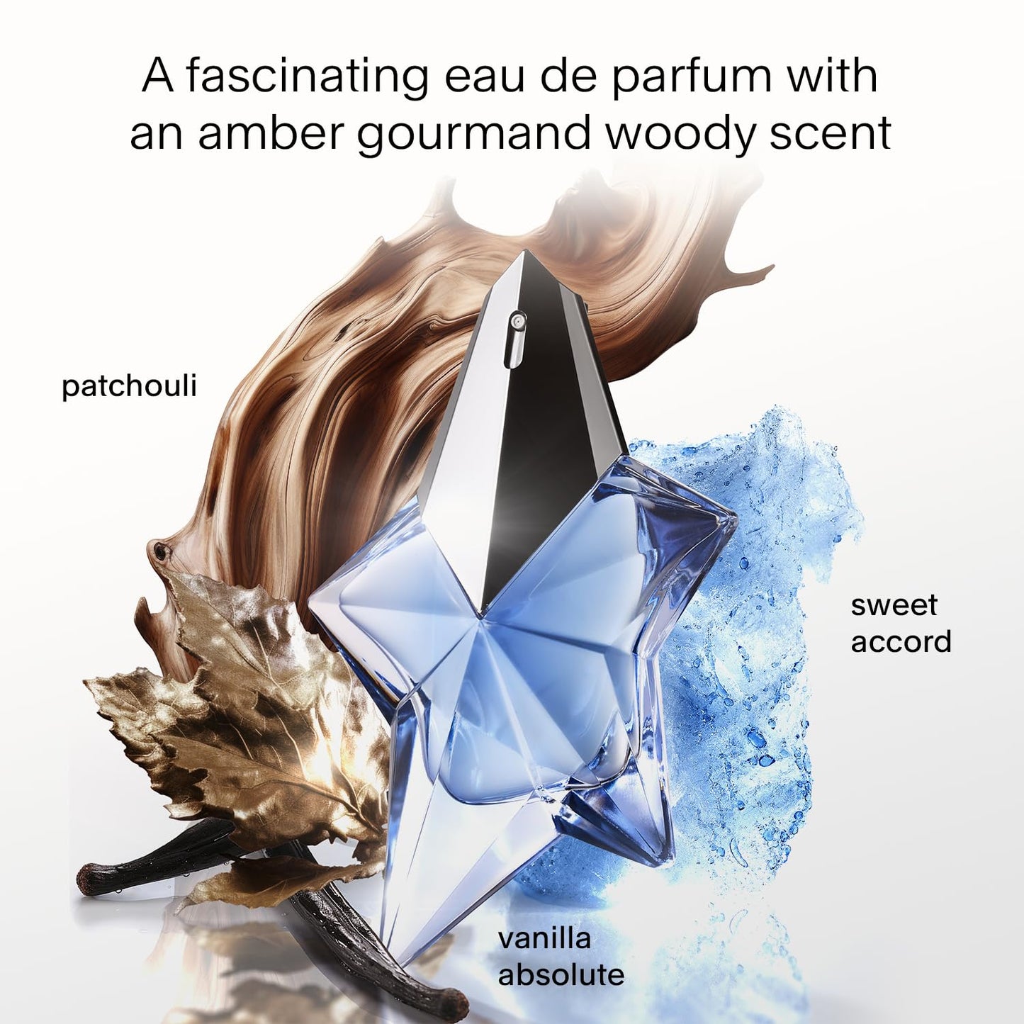 Mugler Angel - Eau de Parfum - Women's Perfume - Ambery & Woody - With Bergamot, Praline, and Patchouli - Long Lasting Fragrance