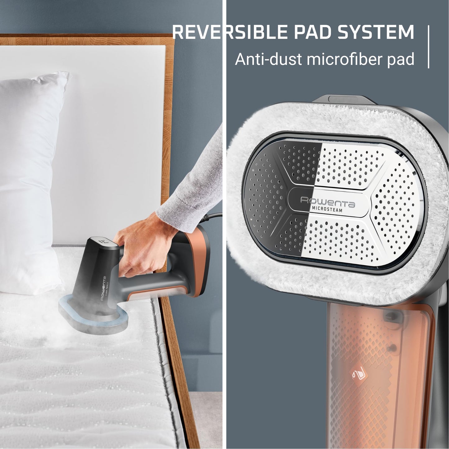 Rowenta Handheld Steamer for Clothes, Pure Force 2in1 Steamer & Iron