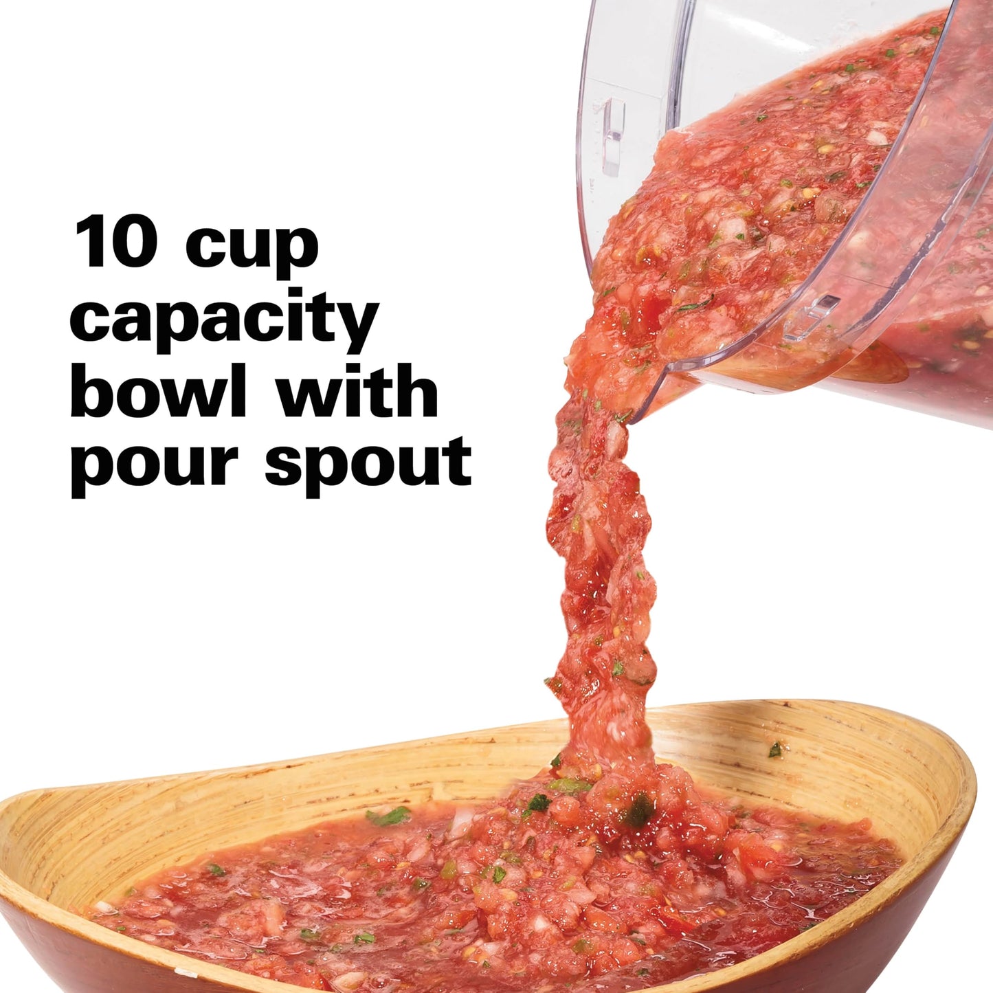 Hamilton Beach Food Processor & Vegetable Chopper for Slicing, Shredding, Mincing, and Puree, 10 Cups + Easy Clean Bowl Scraper, Black and Stainless Steel (70730)