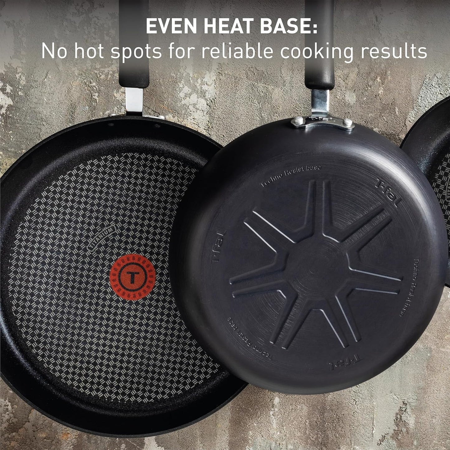 T-fal Ultimate Hard Anodized Nonstick Cookware Set 14 Piece, Oven Broiler Safe 400F, Lid Safe 350F, Kitchen Cooking Set w/Fry Pans, Saucepans, Griddle, Dutch Oven, Pots & Pans, Dishwasher Safe, Black