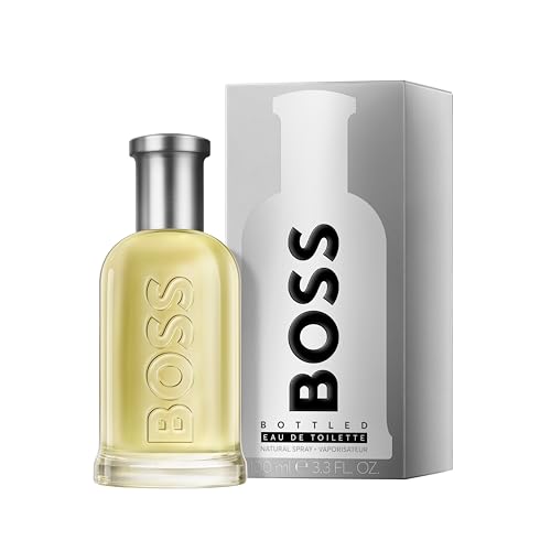 Hugo Boss Bottled Eau de Toilette – Woody Men's Cologne – With Notes of Apple, Cinnamon & Wood – Long Lasting Fragrance