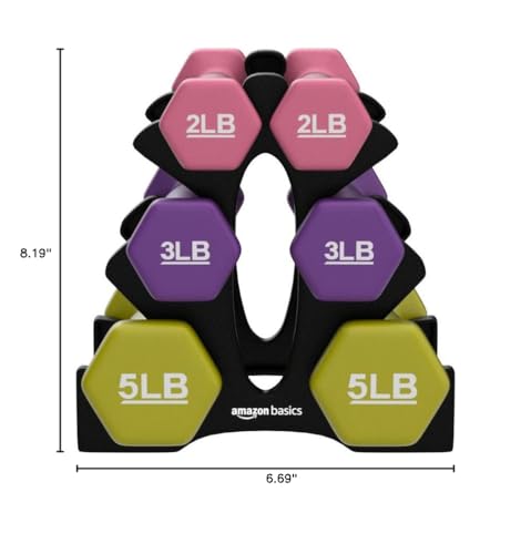 Neoprene Dumbbell Hand Weights for Exercise and Muscle Toning