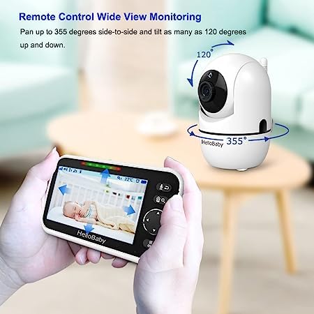 HelloBaby No WiFi Baby Monitor 5" Screen