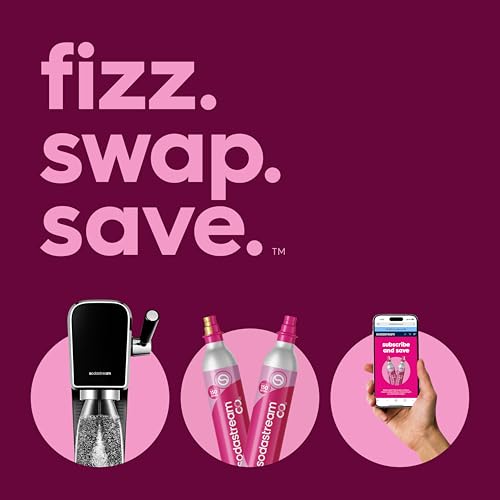 SodaStream - ART Sparkling Water Maker | VALUE BUNDLE | CQC CO2 system | Includes 2x CO2 Cylinders, 2x 32 Fl Oz Dishwasher Safe Bottles, 2x Bubly Flavor Drops | Combine with Pepsi Flavors | Black