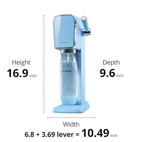 SodaStream - ART Sparkling Water Maker | VALUE BUNDLE | CQC CO2 system | Includes 2x CO2 Cylinders, 2x 32 Fl Oz Dishwasher Safe Bottles, 2x Bubly Flavor Drops | Combine with Pepsi Flavors | Black
