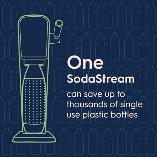 SodaStream - ART Sparkling Water Maker | VALUE BUNDLE | CQC CO2 system | Includes 2x CO2 Cylinders, 2x 32 Fl Oz Dishwasher Safe Bottles, 2x Bubly Flavor Drops | Combine with Pepsi Flavors | Black