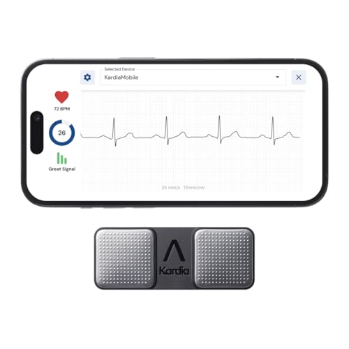 KardiaMobile 1-Lead Personal EKG Monitor – Record at Home – Detects AFib & Irregular Arrhythmias – Easy Results in 30 Seconds – Works w/Most Smartphones