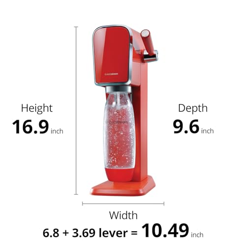 SodaStream - ART Sparkling Water Maker | VALUE BUNDLE | CQC CO2 system | Includes 2x CO2 Cylinders, 2x 32 Fl Oz Dishwasher Safe Bottles, 2x Bubly Flavor Drops | Combine with Pepsi Flavors | Black