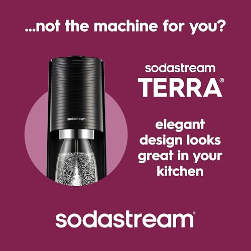 SodaStream - ART Sparkling Water Maker | VALUE BUNDLE | CQC CO2 system | Includes 2x CO2 Cylinders, 2x 32 Fl Oz Dishwasher Safe Bottles, 2x Bubly Flavor Drops | Combine with Pepsi Flavors | Black