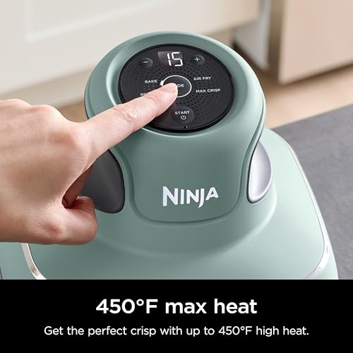 Ninja Crispi Air Fryer, Microwave, Freezer & Dishwasher Safe, Non Toxic Glass Portable Cooking System, 4 QT & 6 Cup Glass Containers with Storage Lids, Easy Meals, Air Fry, Bake, Stone, FN101ST