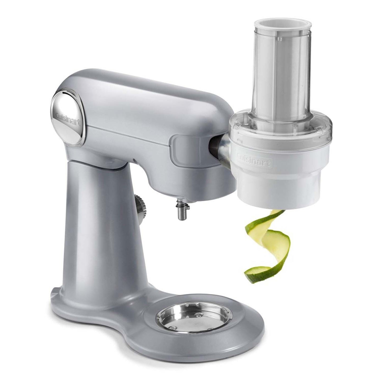 Cuisinart Stand Mixer, 12 Speeds, 5.5-Quart Mixing Bowl, Chef's Whisk, Flat Mixing Paddle, Dough Hook, and Splash Guard with Pour Spout, Silver Lining, SM-50BC, Silver Lining