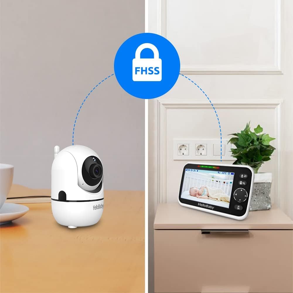 HelloBaby No WiFi Baby Monitor 5" Screen