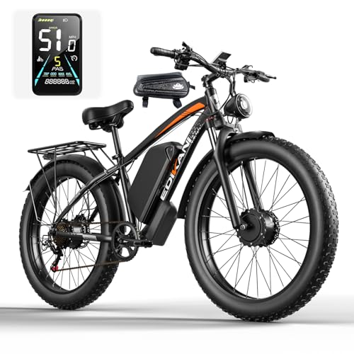 E Bikes for Adults Electric, 51 MPH Peak 5000W Dual Motor Ebike