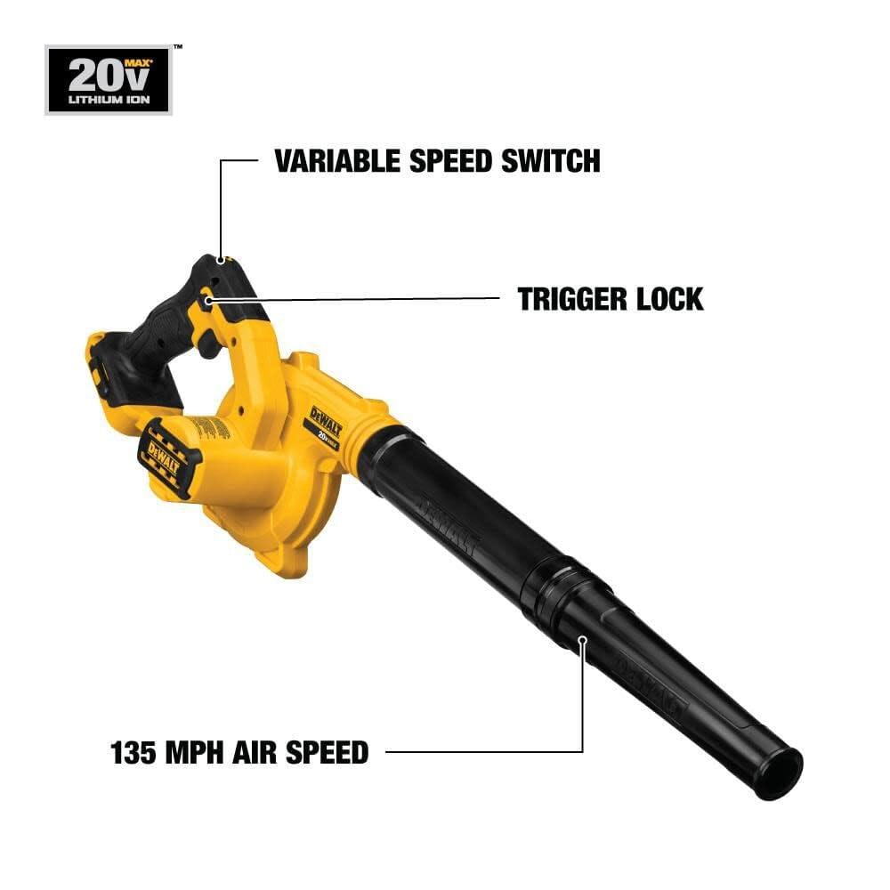 DEWALT 20V MAX Blower, 100 CFM Airflow, Variable Speed Switch