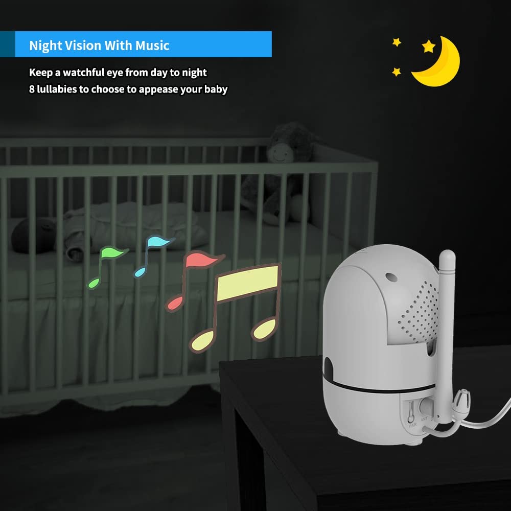 HelloBaby No WiFi Baby Monitor 5" Screen