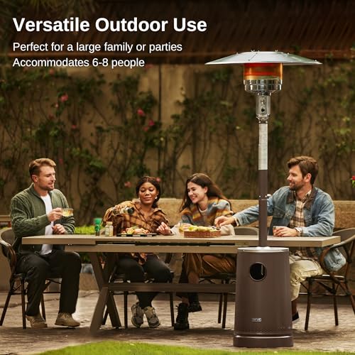 EAST OAK 50,000 BTU Patio Heater with Sand Box, Table Design