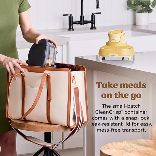 Ninja Crispi Air Fryer, Microwave, Freezer & Dishwasher Safe, Non Toxic Glass Portable Cooking System, 4 QT & 6 Cup Glass Containers with Storage Lids, Easy Meals, Air Fry, Bake, Stone, FN101ST