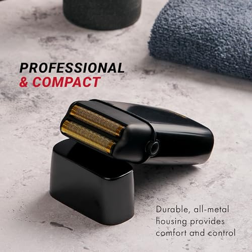 METALFX Double Foil Shaver, Handheld Electric Razor for Travel, Portable Cordless Close Face Shaver for Head, Beard, & Neck