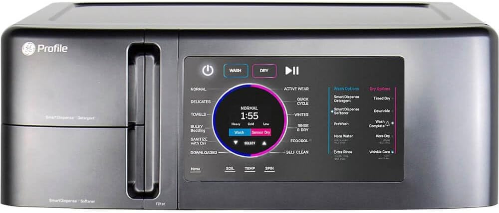 GE Profile PFQ97HSPVDS 28 Inch Smart Front Load Washer/Dryer Combo