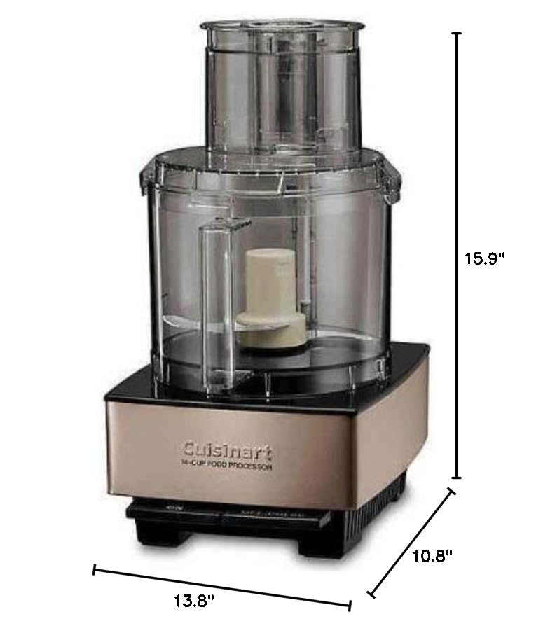 Cuisinart Food Processor, 14-Cup Vegetable Food Chopper for Mincing, Dicing, Shredding, Puree & Kneading Dough, 720-Watt Motor, Stainless Steel, DFP-14BCNY