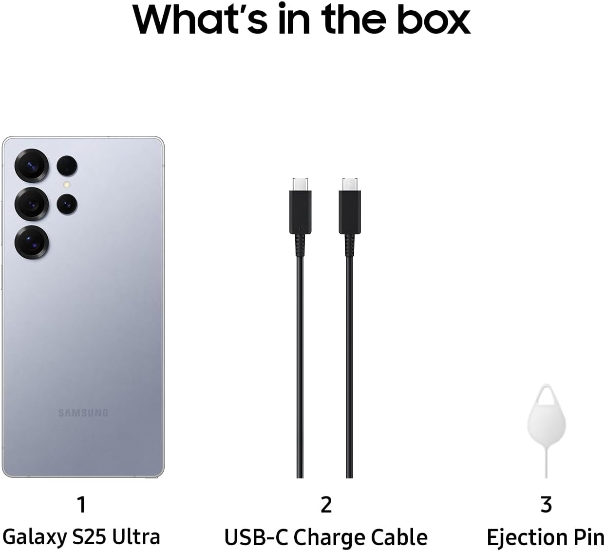 SAMSUNG Galaxy S25 Ultra, 256GB Smartphone, Titanium Silverblue