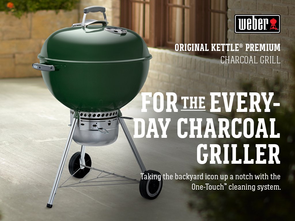 Weber Original Kettle Premium Charcoal Grill, 22-Inch, Black