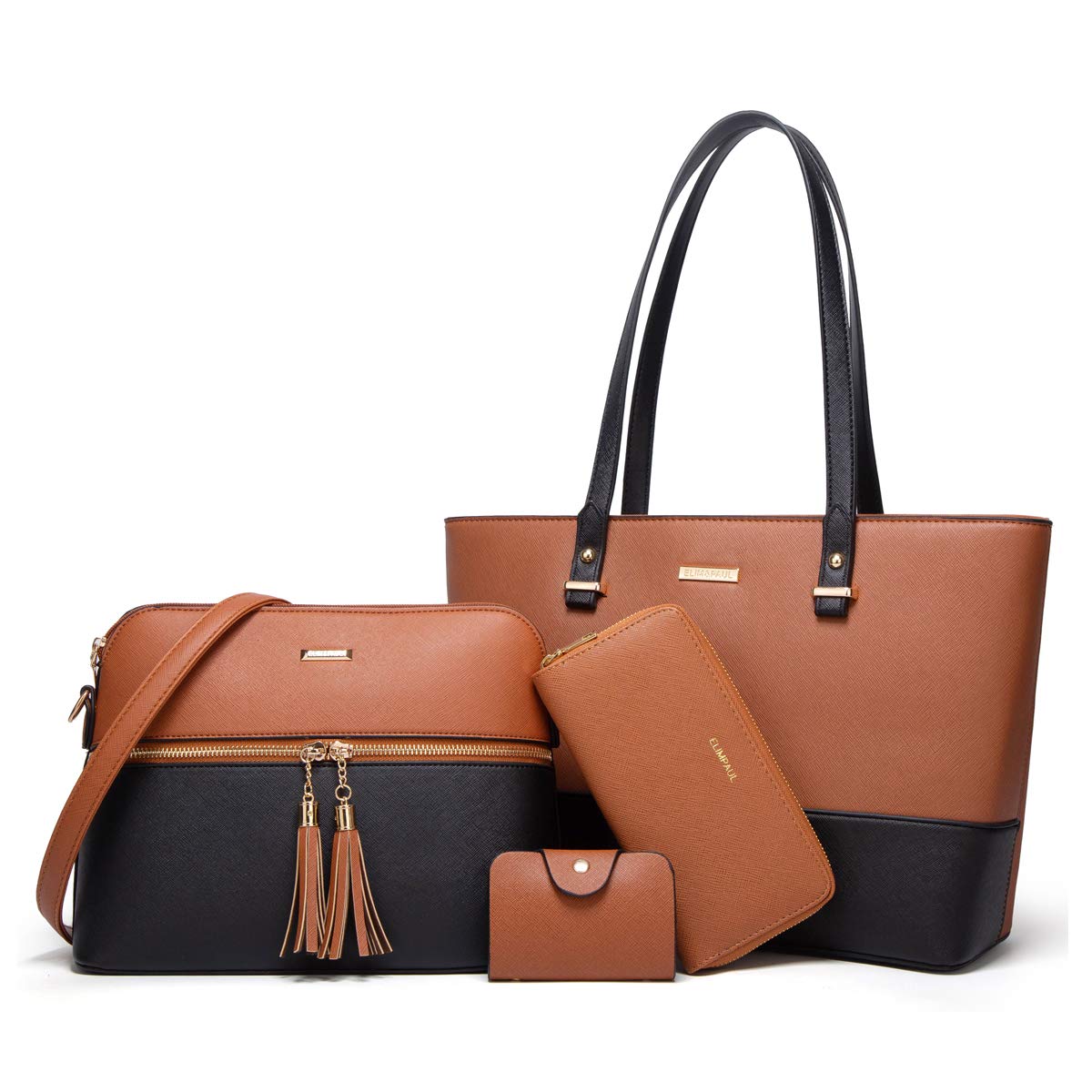 Women Fashion Synthetic Leather Handbags Set 4pcs