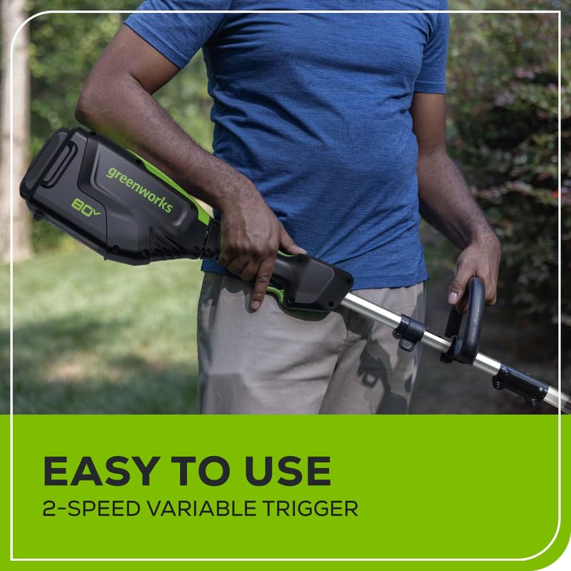 Greenworks 80V All-Terrain Brushless Edger, 8" Steel Blade, 2.25" Pro