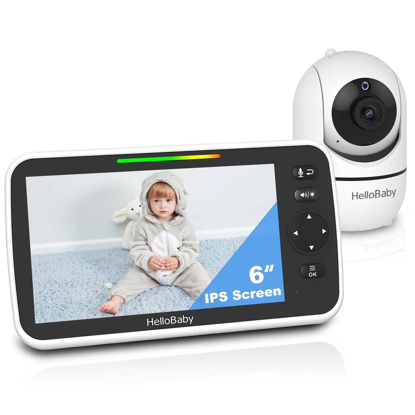 HelloBaby No WiFi Baby Monitor 5" Screen