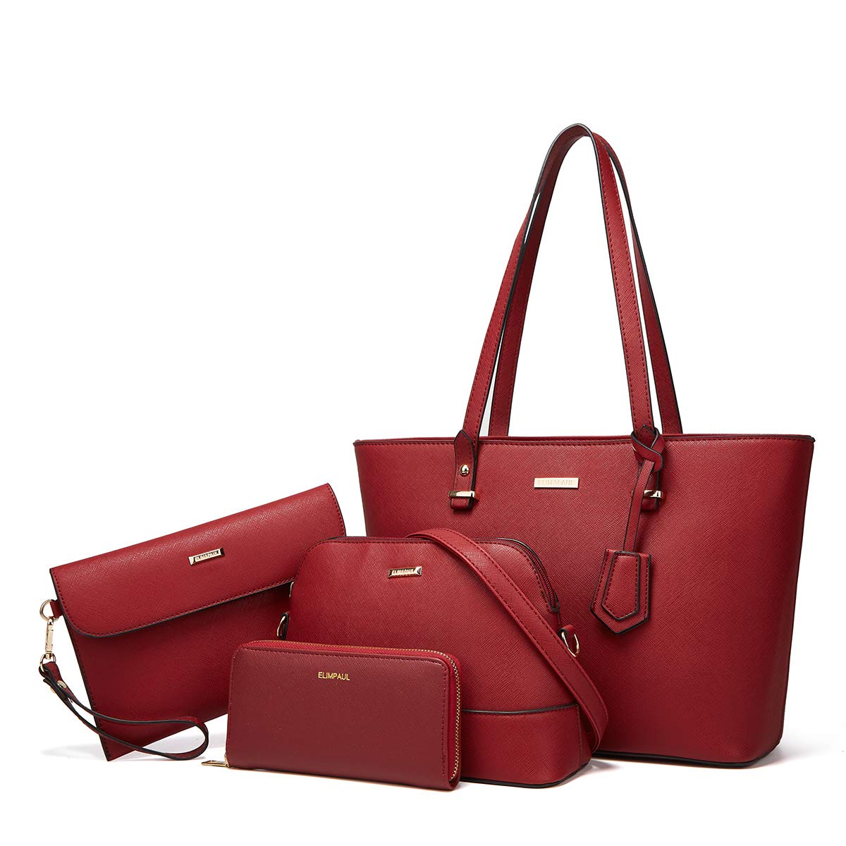 Women Fashion Synthetic Leather Handbags Set 4pcs