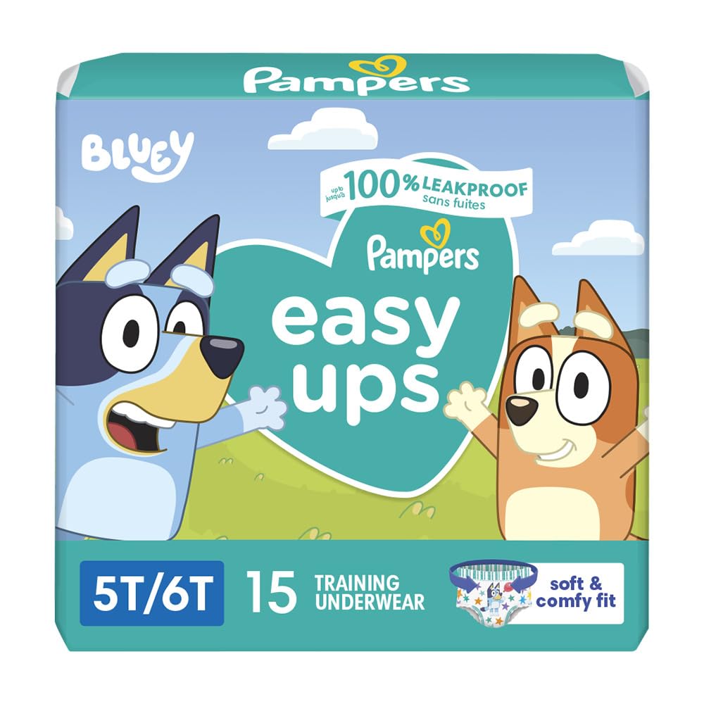 Pampers Training Pants - Easy Ups Boys & Girls Bluey - Size 3T-4T, 124 Count