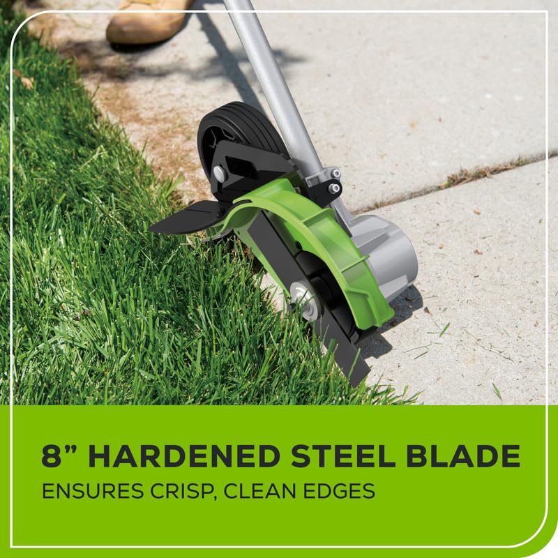 Greenworks 80V All-Terrain Brushless Edger, 8" Steel Blade, 2.25" Pro