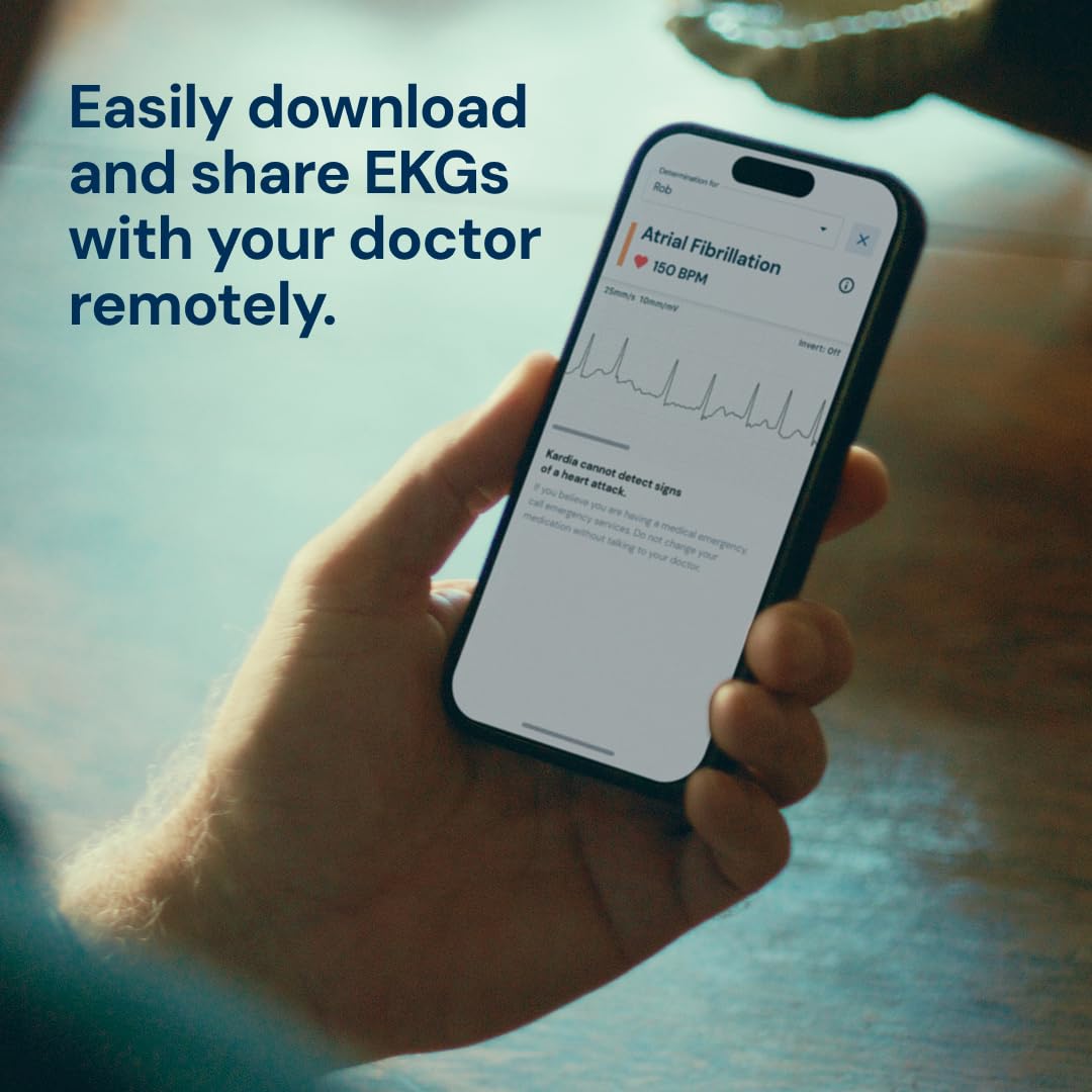 KardiaMobile 1-Lead Personal EKG Monitor – Record EKGs at Home – Detects AFib and Irregular Arrhythmias – Instant Results in 30 Seconds – Easy to Use – Works with Most Smartphones