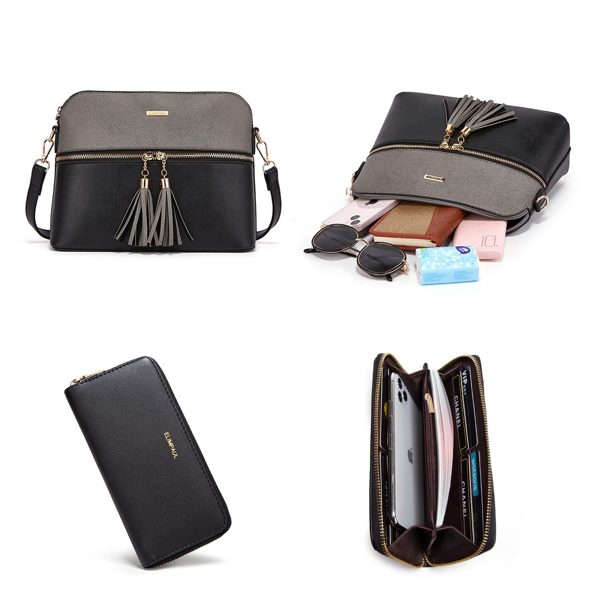 Women Fashion Synthetic Leather Handbags Set 4pcs