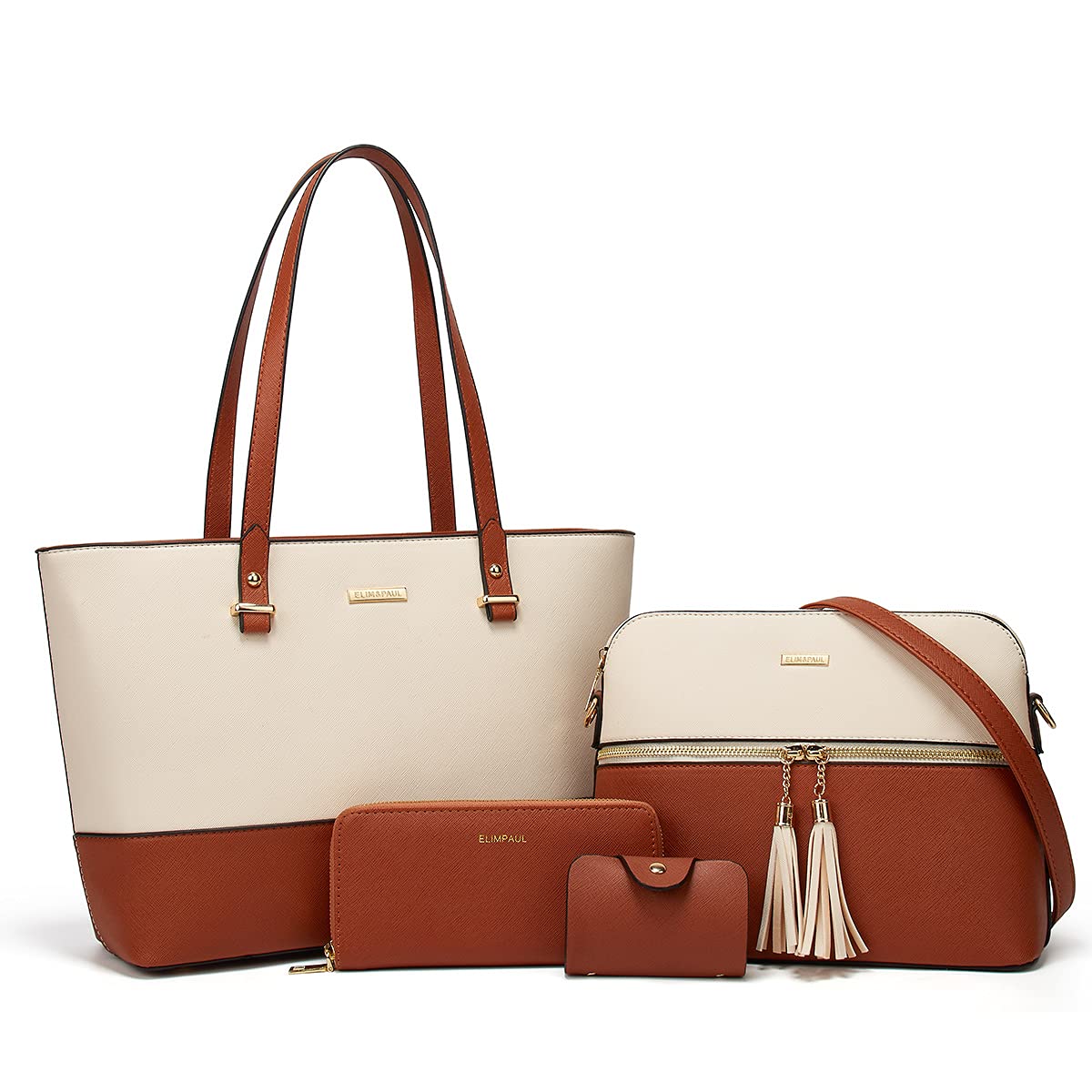 Women Fashion Synthetic Leather Handbags Set 4pcs