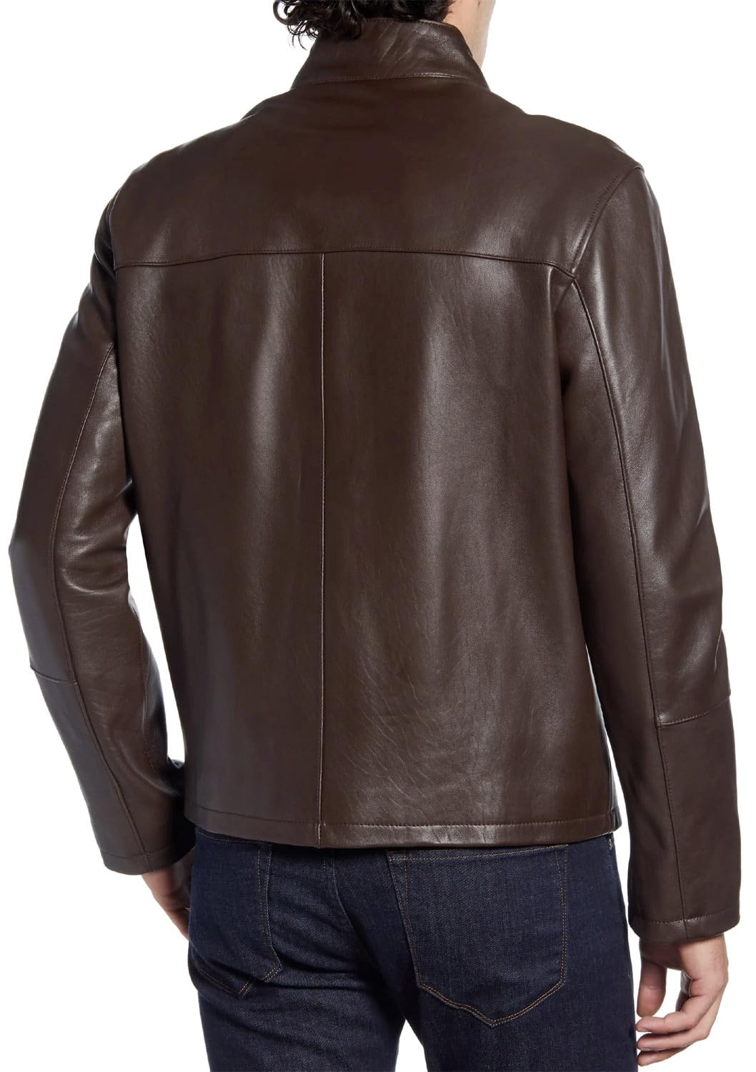 Cole Haan Men's Smooth Leather Moto Jacket