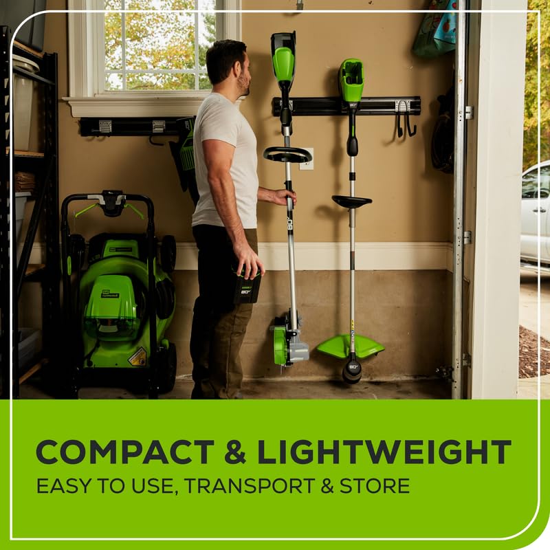 Greenworks 80V All-Terrain Brushless Edger, 8" Steel Blade, 2.25" Pro