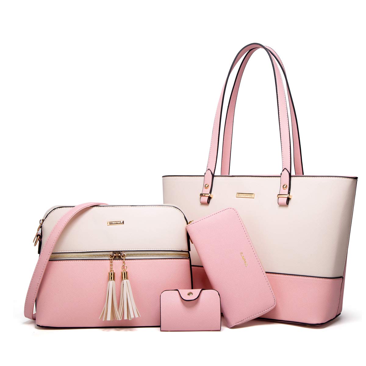 Women Fashion Synthetic Leather Handbags Set 4pcs