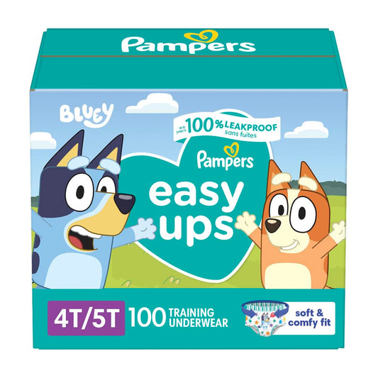 Pampers Training Pants - Easy Ups Boys & Girls Bluey - Size 3T-4T, 124 Count