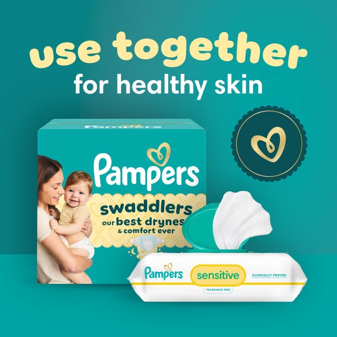 Pampers Swaddlers Diapers, Size 5 (20-37 lbs), 132 Count
