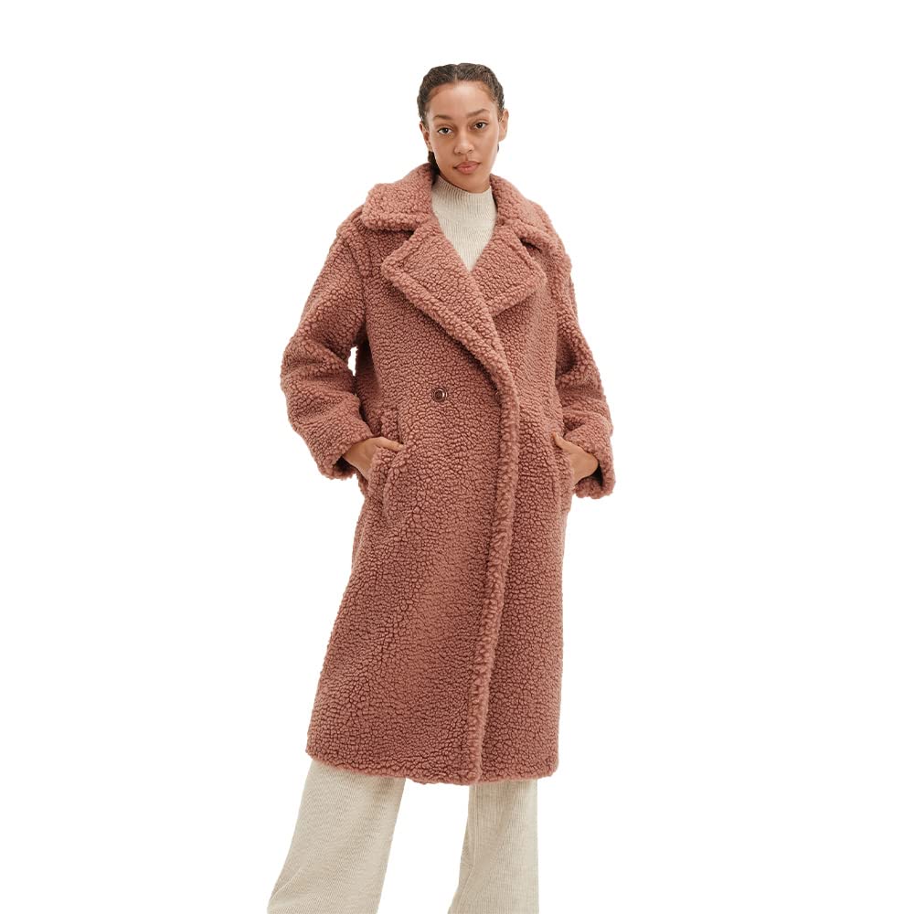 UGG Women's Gertrude Long Teddy Coat