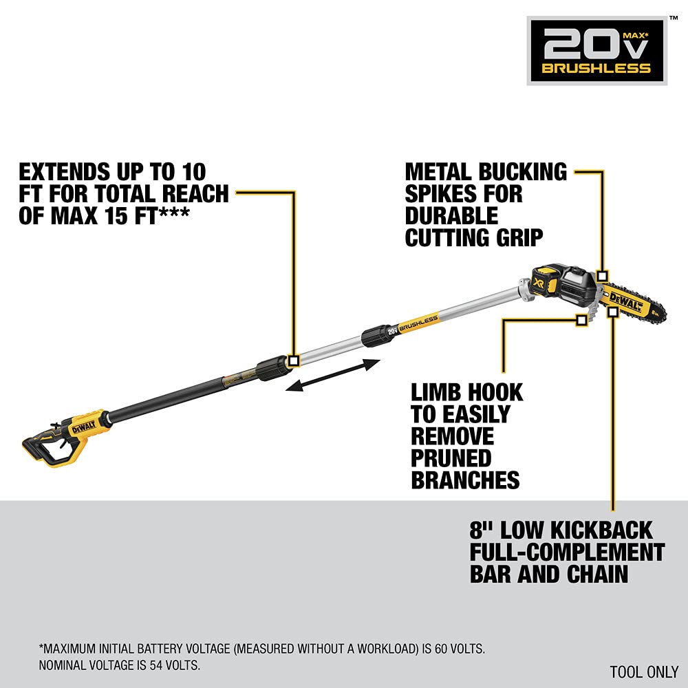 DEWALT 20V MAX* XR® Brushless Cordless Pole Saw