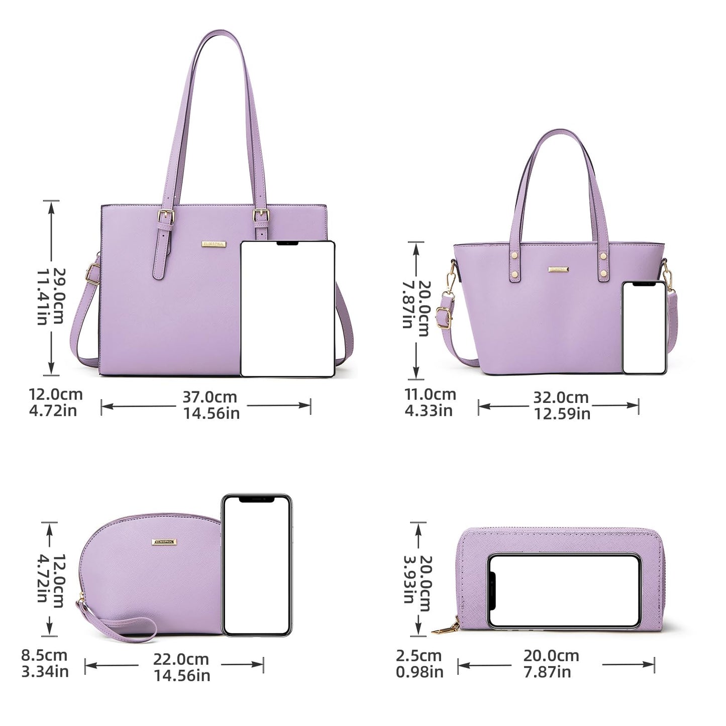 Women Fashion Synthetic Leather Handbags Set 4pcs