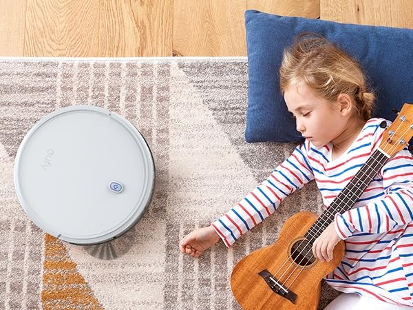 eufy C10 Robot Vacuum Self Emptying, 8 Weeks Hands Free, Advanced Smart Mapping with LiDAR Navigation, 2.85-Inch Slim Design, Powerful Suction, Edge Expansion Brush for Pet Hair, Carpet Detection