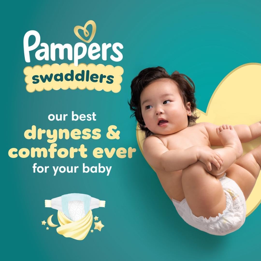 Pampers Swaddlers Diapers, Size 5 (20-37 lbs), 132 Count