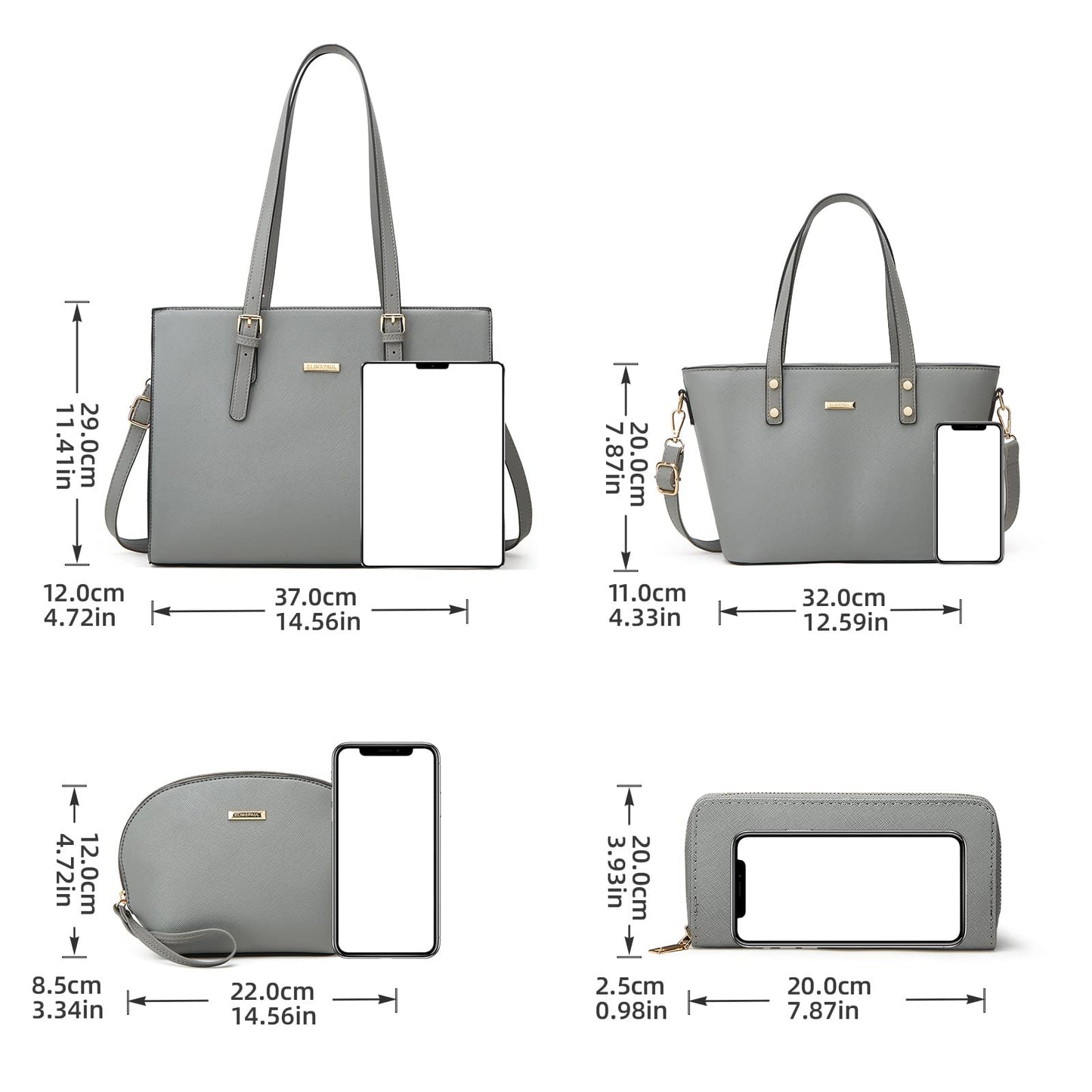 Women Fashion Synthetic Leather Handbags Set 4pcs