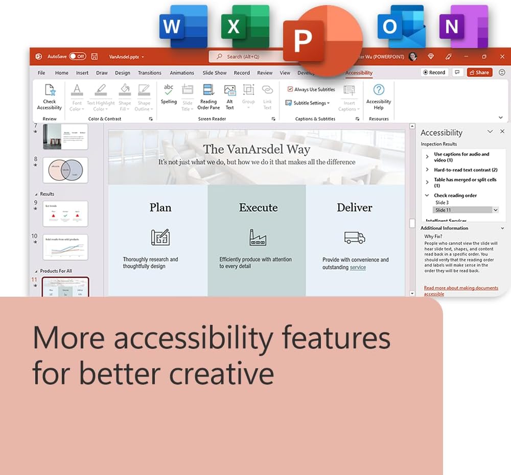 Microsoft Office Home & Business 2024 | Classic Desktop Apps: Word, Excel, PowerPoint, Outlook and OneNote | One-Time Purchase for 1 PC/MAC | Instant Download [PC/Mac Online Code]