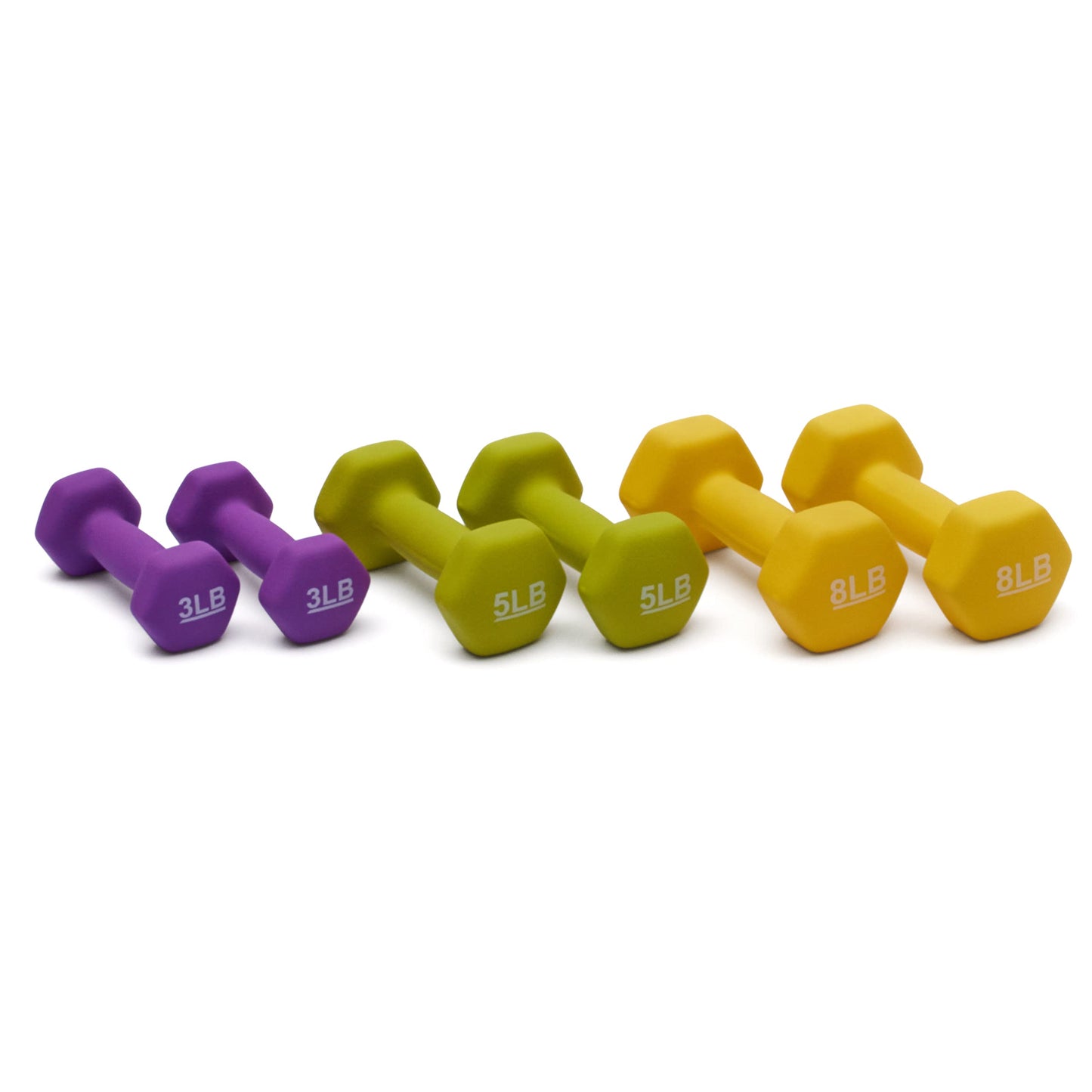 Neoprene Dumbbell Hand Weights for Exercise and Muscle Toning